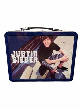 Justin Bieber Lunch Box Tour Merch Justin Beiber Metal Lunch Box Tin Purse Bag
